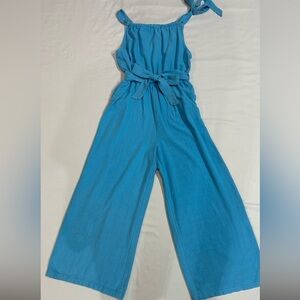 Fashion Nova Blue Sleeveless Jumpsuit